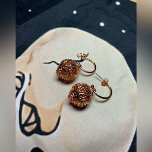 Rose Gold Plated Tuscan Fig Earrings